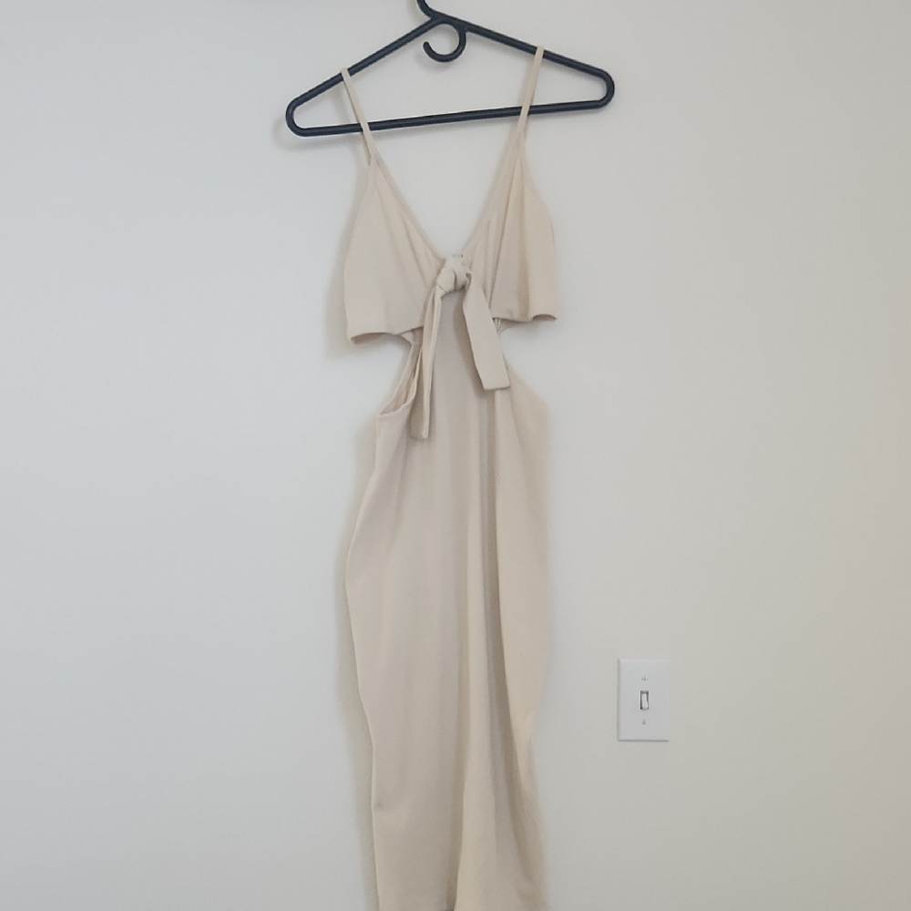 4th Reckless Cream Tie-Front Dress